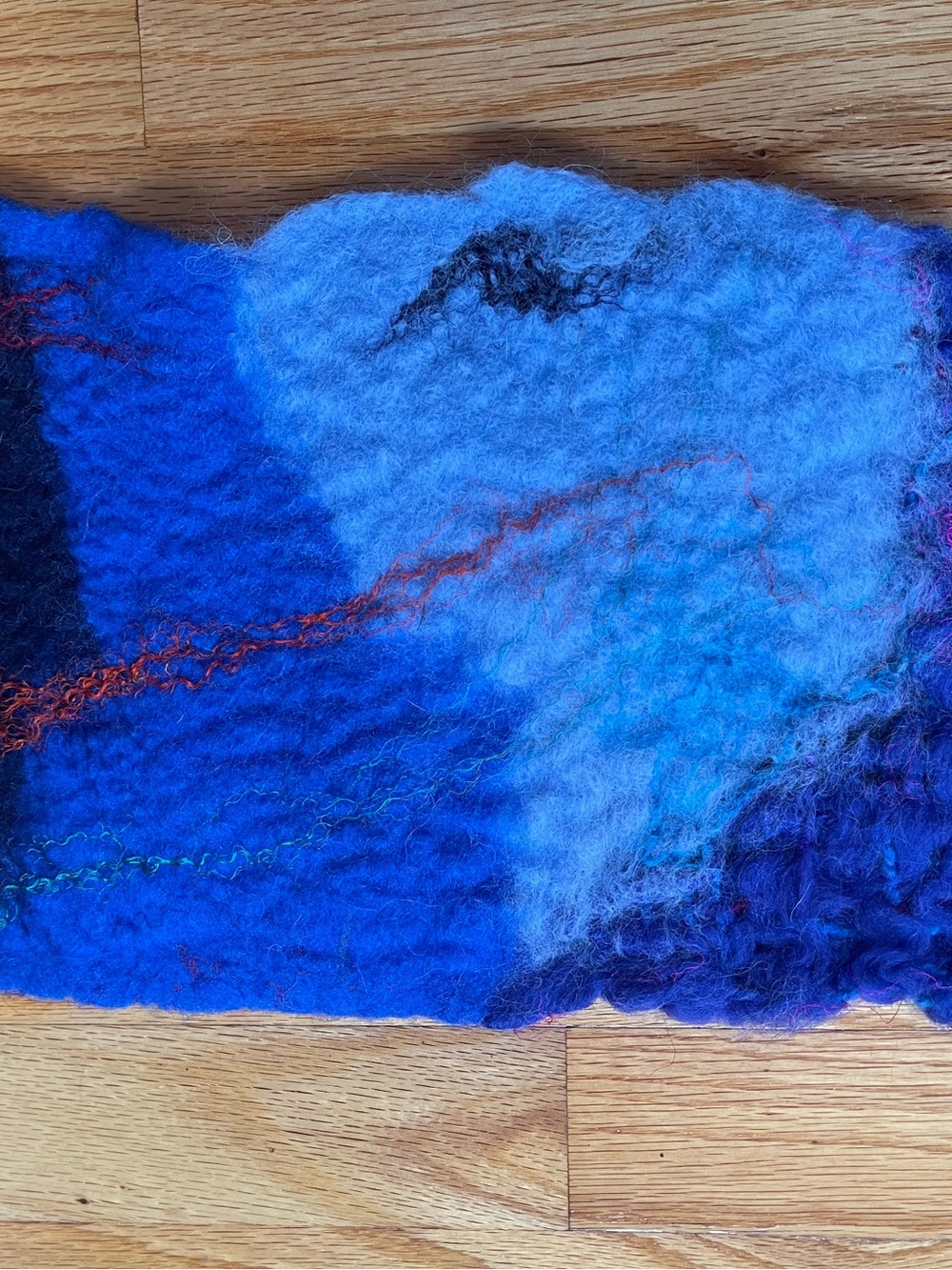 Colorful Hand-Felted Wool Scarf - Multi Color - Picture 9 of 15